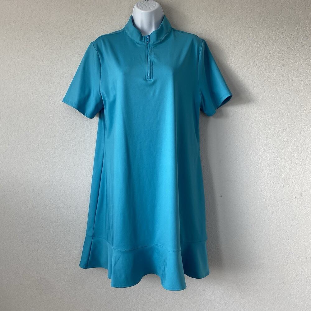 Tommy Bahama Golf Teal XL Dress Knee Length UPF 50 Moisture‎ Wicking Quick Dry